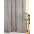 thumbnail image 2 of The Art Box Solid Linen Curtains 95 Inches Long 2 Pack, Textured Gauze Linen Curtain Drapes Tie Top Curtain Panels for Bedroom/Living Room/Sliding Door Farmhouse Decor, 35"w x 95"l in, Taupe Gray, 2 of 9