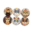 thumbnail image 2 of 6 posavasos de madera con diseño de gato para bebidas, tazas, vasos, posavasos modernos, protección de mesa para bar de granja., 2 of 9