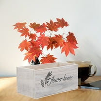 KAKOWELY 1Pack Rectangular White Flower Pot for Indoor Planter Box and Decorative Use