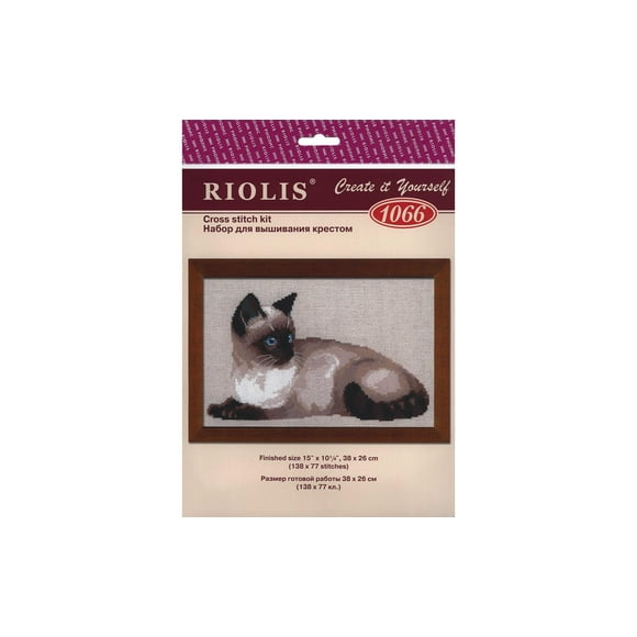 1066 RIOLIS CROSS STITCH KIT THAI CAT