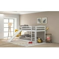 thumbnail image 2 of Twin over Twin Bunk Bed in White - With Convertible Ladder & Slide, Sturdy Construction, 2 of 17