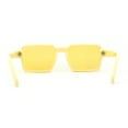thumbnail image 4 of Mod Thin Plastic Squared Horned Sunglasses Yellow, 4 of 4