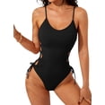 thumbnail image 1 of Traje de Baño de una Pieza para Mujer Traje de Baño de una Pieza con Abertura Alta para Mujer Traje de Baño de una Pieza Negro S, 1 of 6