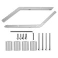 thumbnail image 3 of Reemplazo de aleación de aluminio de manija de agarre trasera de carretera de coche para Jeep Wrangler JK 2007-2018 Plata, 3 of 5