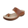 thumbnail image 2 of Sandalias de plataforma con cuña hueca para mujer, informales, retro, con puntera Wmkox8yii  ytu1722, 2 of 3
