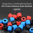 thumbnail image 3 of 3 Pairs KZ Earphone Ear Pads Noise Isolation In-ear Earplugs Portable Mini Headphone Comfortable Earbuds Removable Replacement Soft Headphone Spare Replacing Black, 3 of 9