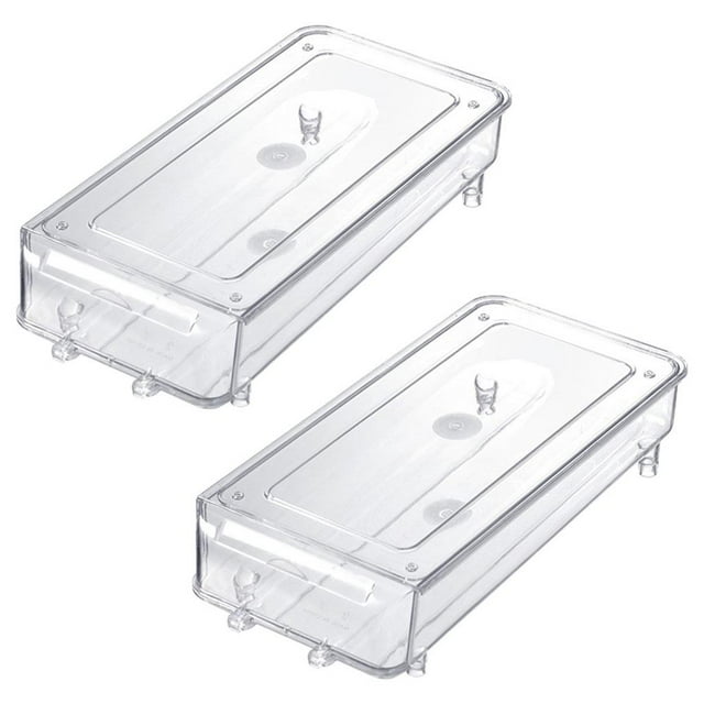 Soporte para huevos de dos pisos para refrigerador, contenedor de almacenamiento de huevos, bandejas para huevos para refrigerador de