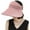 Pink, variant on Womens Casual Sun Hats Super Wide Brim Summer Beach Cap Foldable Bucket Hat UV Protection with Ponytail Hole Outdoor