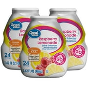 (10 pack) Great Value Raspberry Lemonade Drink Enhancer, 1.62 fl oz, 10 Pack