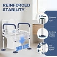 thumbnail image 2 of Adjustable Height & Width Toilet Safety Rails, 350 lb Capacity Foldable Frame and Handles for Elderly and Disabled, Universal Fit for Any Toilet, 2 of 6