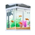 thumbnail image 1 of KFFKFF Fish Tank Aquarium, 2 Gallon LED Square Ultra-Clear Glass Tank Temperature Monitoring Adjustable 7 Color Lighting, Self Cleaning System Fishbowl, 1 of 9
