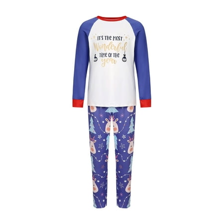 

Pybcvrrd Parent Child Pajamas Set Long Sleeve Tops Long Pants Romper For Adult Kids Baby Pets