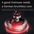 thumbnail image 3 of Cordless Electric Chainsaw Upgrade Brushless Motor Replacement for Chain Saw Single Handed Saw, 3 of 4