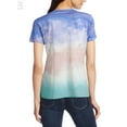 thumbnail image 4 of Gustave Women Short Sleeve Tie Dye Tops Crew Neck Basic T Shirts Summer Casual Loose Blouse Tee Plus Size "Blue, XL", 4 of 8