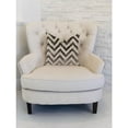 thumbnail image 2 of Plutus Oblique Zigzag Luxury Throw Pillow in Beige Tones 18"L x18"W, 2 of 3