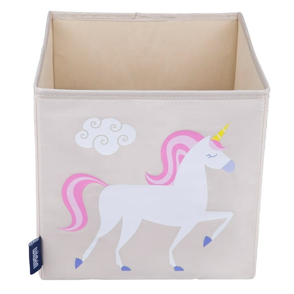 Wildkin 10 Inch Kids Storage Cube for Boys and Girls, Toy Organizer (Unicorn Purple)