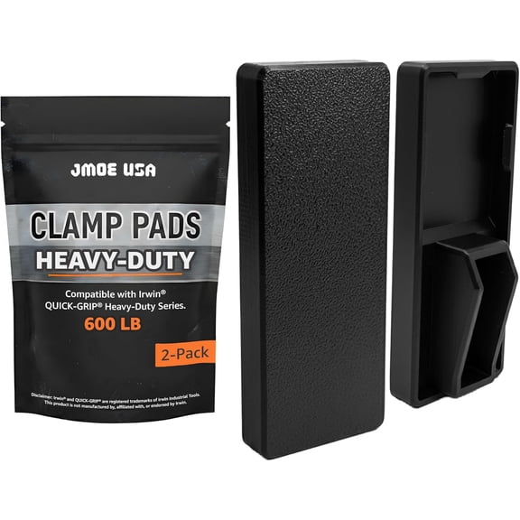 Jmoe USA Replacement Clamp Pads Compatible With Irwin QUICK-GRIP Heavy-Duty Clamps, Non-Marring High-Grip Surface, Durable Polymer Covers, Woodworking Accessory (Heavy-Duty - 600lb)