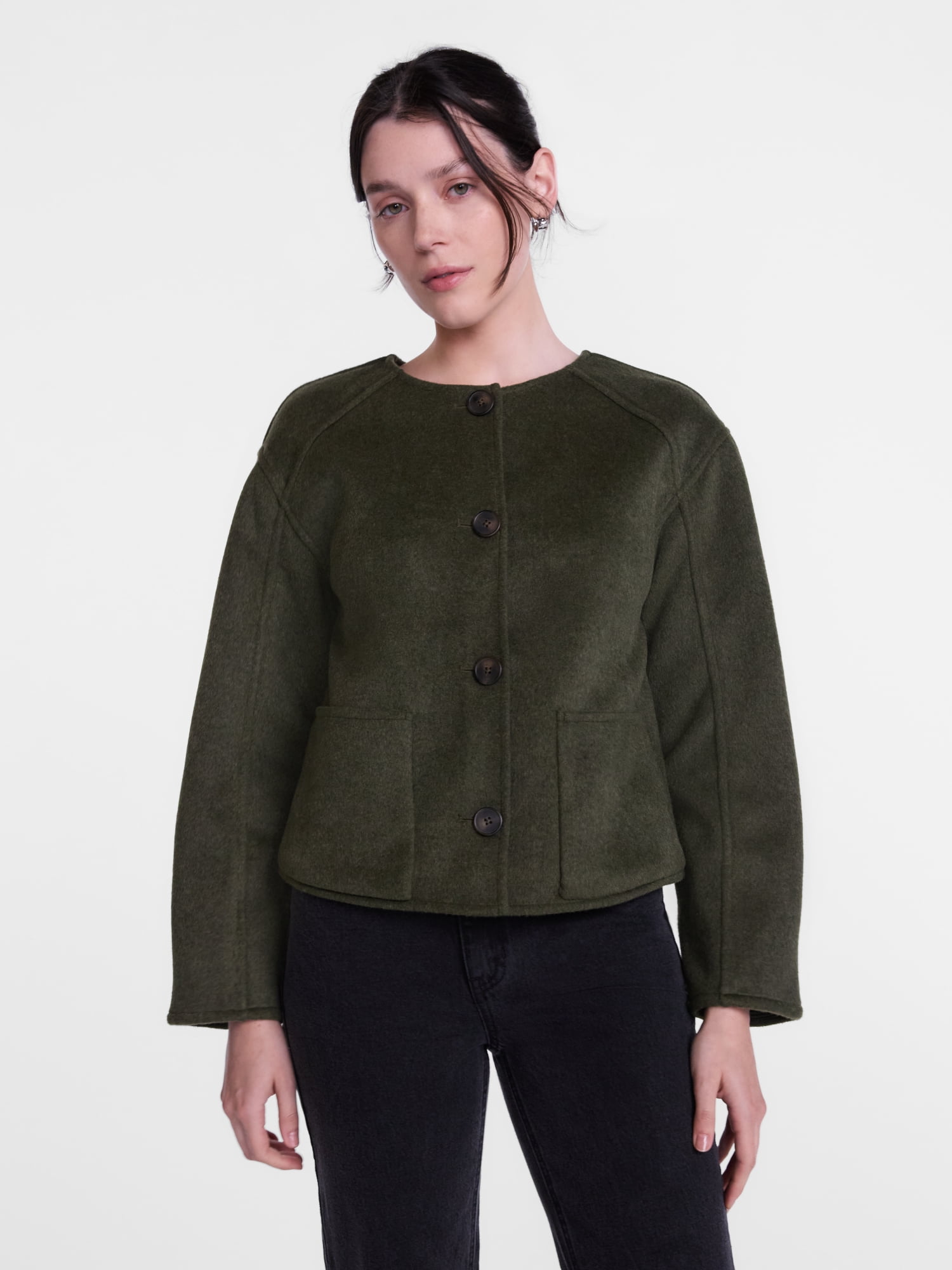 Scenario Women's Double Faced Faux Wool Jacket, Sizes XS-XXXL