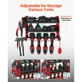 thumbnail image 3 of KFFKFF Power Tool Organizer Wall Mount, 3-Layer Storage Rack with 4 Drill Holders, Tools Holder and Storage Rack with Side Pegboards, 3 of 9