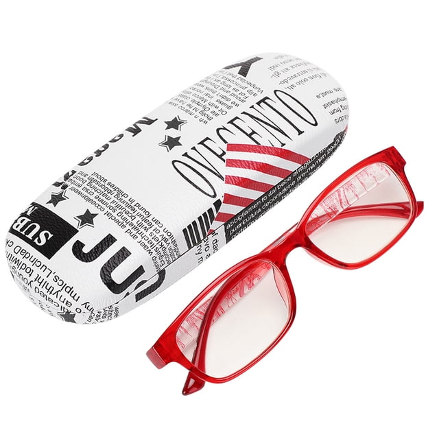 Gafas de lectura para presbicia, montura roja, para hombre y mujer, con estuche (más de 400 monturas rojas)