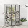 thumbnail image 3 of PawHut Catio Outdoor Cat Enclosure with 6 Jumping Platforms, Grey, 3 of 10