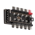 thumbnail image 1 of 4Pin Chassis Fan Hub,10 Port PC Case Fan Cable Control,PWM Controller Splitter,Motherboard Cooler Cooling Fan Hub for Computer Motherboard, 1 of 7