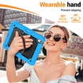 thumbnail image 3 of for iPad Air 11 inch Case (M4 2026/M3 2025/M2 2024), 360 Rotating Shockproof Cover with Stand, Handle, Shoulder Strap, Sky Blue, 3 of 7