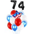 thumbnail image 3 of El , Estados , Raya, Bandera, Látex, Papel De Aluminio, De Independencia, Decoración yotijar Conjuntos de globos de bandera americana, 3 of 9