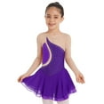 thumbnail image 3 of MSemis Girls Shiny Mesh Spliced Figure Ice Skating Dress Dancewear, 3 of 5