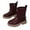 Burgundy, variant on Kids Ankle Boots Boys Girls Outdoor Booties Kids Work Boot Lace Up Hiking Shoes Black