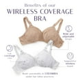 thumbnail image 4 of LeSensuel Lace Full Coverage Wireless Bra Comfortable No Wire Bras for Women with Wide Wings, 4 of 7