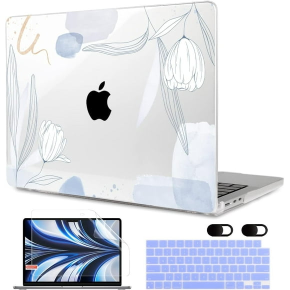 for MacBook Air M2 Case 2022 Release A2681 M2 Chip, Clear Case for MacBook Air 13.6 inch with Retina, Laptop