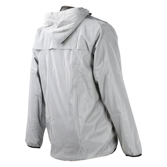 Cycling Full Reflective Coat, Humanized Design Cycling Hooded Jacket High Practicality Wide Application for Hiking M