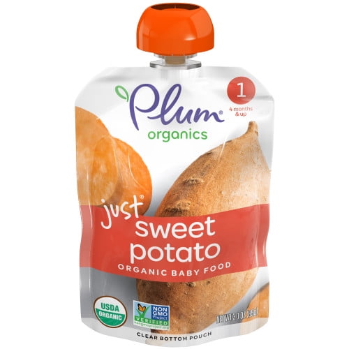 Plum Organics Stage 1 Organic Baby Food, Sweet Potato Puree, 3 Ounce Pouch