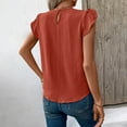 thumbnail image 4 of Jamicy Womens Blouses Casual Summer Outfits Women's Dressy Casual Blouses Business Short Sleeve T Shirts Summer Work Top Pleated Shirts, 4 of 4