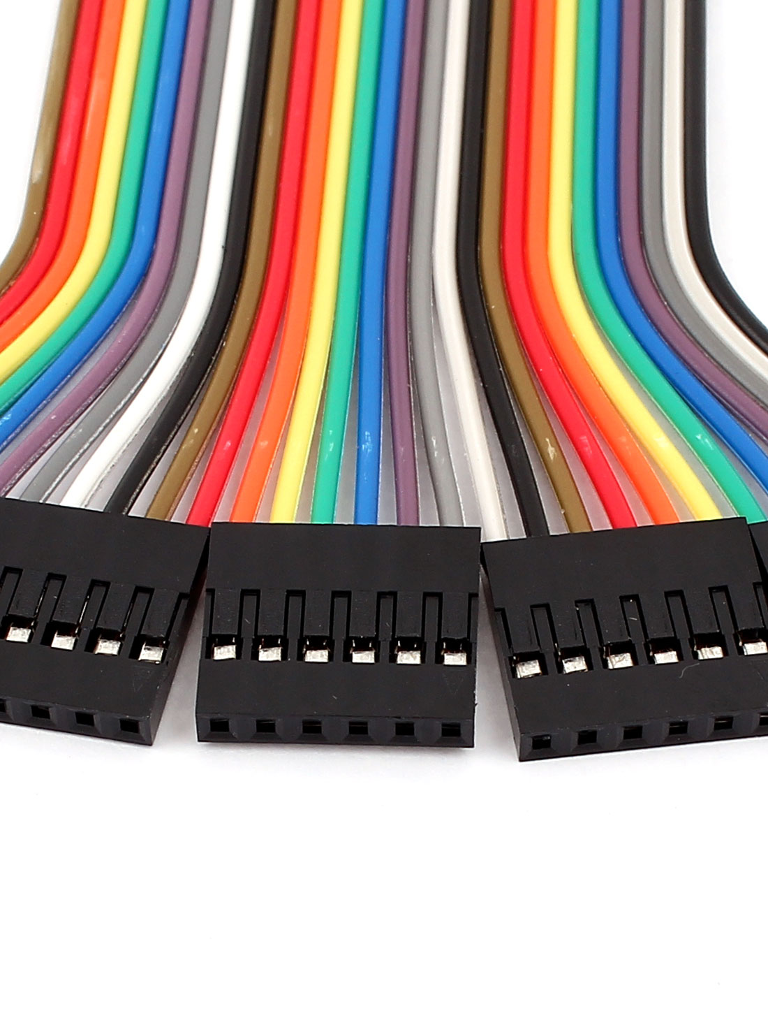 5pcs 10cm 2.54mm 6P Female Flat Ribbon Wire Jumper Cable for Breadboard