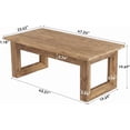 thumbnail image 2 of Tribesigns Solid Wood Coffee Table, 47.2" Accent Center Cocktail Table, Living Room, Light Brown, 2 of 8
