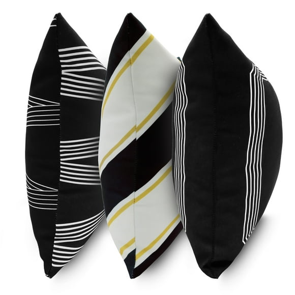 Set de 3 Cojines Decorativos Coprire 45 x 45 cm Negro