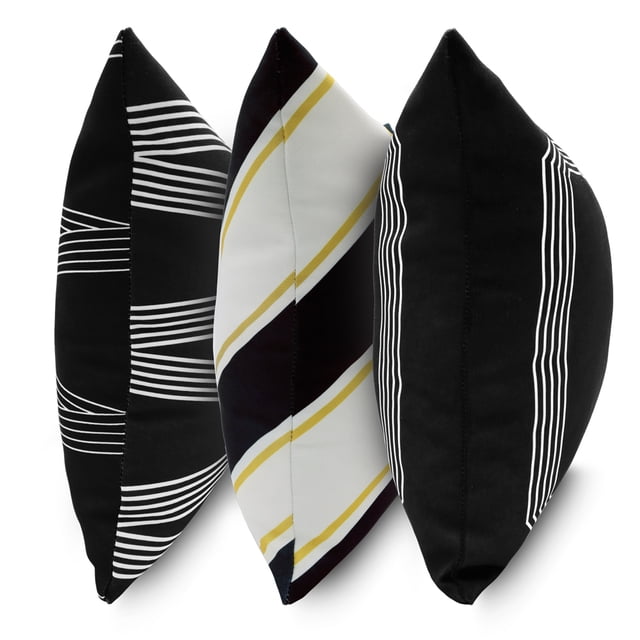 Set de 3 Cojines Decorativos Coprire 45 x 45 cm Negro