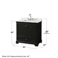 thumbnail image 5 of Wyndham Collection Deborah 36" Wood & Metal Single Bathroom Vanity in Espresso, 5 of 5