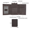 thumbnail image 2 of Men's Brown Leather Trifold Wallet with ID Window, Key Holder, and RFID Protection, 2 of 7