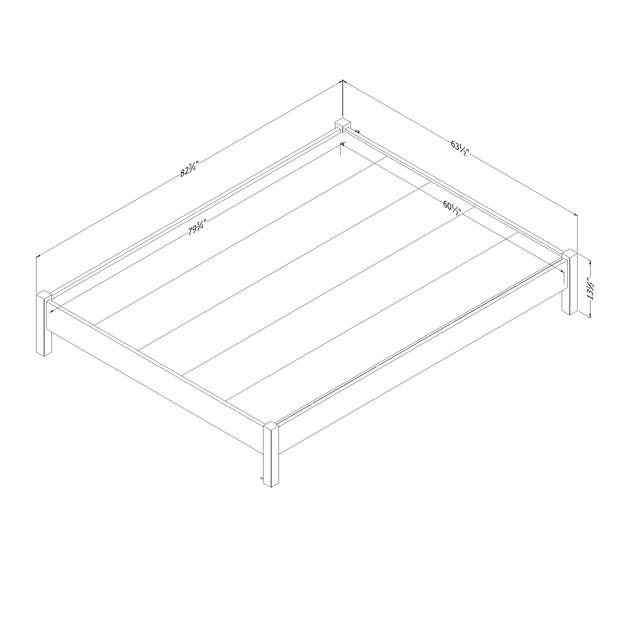 South Shore Step One Essential Queen Platform Bed, in Nordik Oak