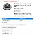 thumbnail image 2 of Front Brake Rotor and Hub Assembly - Compatible with 1997 Ford F-250 HD RWD, 2 of 2
