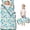 Unicorn and Leaf Blue Pattern, variant on Unicorn and Leaf Blue Pattern Kids Nap Mat, Preschool Sleeping Pad with Handle & Fastening Straps, Easy Roll Up Gifts for Toddlers Kids Boys Girls,50"x20"