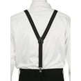 thumbnail image 3 of INSPIRE CHIC Metal Clamp Y Shaped Adjustable Suspender Clip Braces Dark Black One Size, 3 of 5