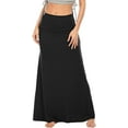 thumbnail image 1 of FFIY Jupe Longue Évasée Maxi Robe Maxi pour Femmes Jupe Taille Haute, 1 of 5
