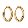 thumbnail image 1 of Pendientes de aro de plata para mujer Acero inoxidable Tecnología de galvanoplastia Durabilidad brillante Anillos de labio de nariz de moda Ropa, zapatos y accesorios Miscelánea dorado 2.5*8mm, 1 of 6