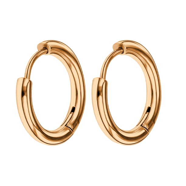 Guardurnaity Pendientes de aro de plata para mujer Diseño único Tecnología de galvanoplastia Durabilidad brillante Anillos de moda Regalos Ropa, zapatos y accesorios Miscelánea dorado 2.5*8mm