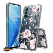 For Samsung Galaxy S24+ /S24 Plus Floral Patterns Design Transparent TPU Silicone Shock Absorption Bumper Hard Back Phone Case Cover by Xpression - Pink Roses Flower