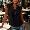 thumbnail image 6 of Womens Cotton Linen Summer Tops, Sleeveless Shirts for Women Casual Lightweight Button Down Lapel Tank Top Dressy Blouses Mothers Gifts, 6 of 6
